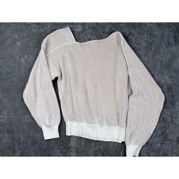Line and Dot Sweater NWT Favorite Off Shoulder Ribbed Sweater Size Large - Picture 3 of 7